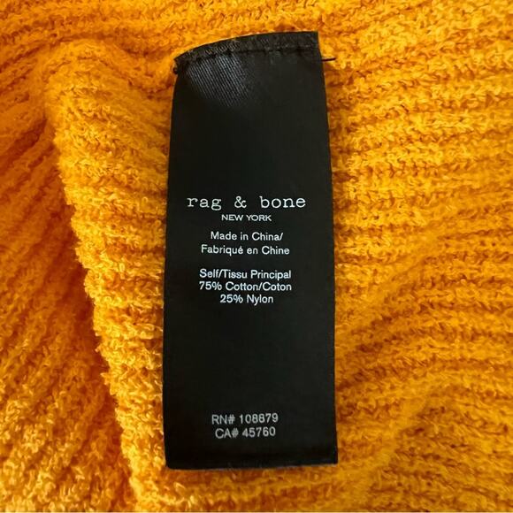 Rag & Bone Women's Soleil Deep Yellow Knit Midi Skirt Size Medium - Picture 10 of 13